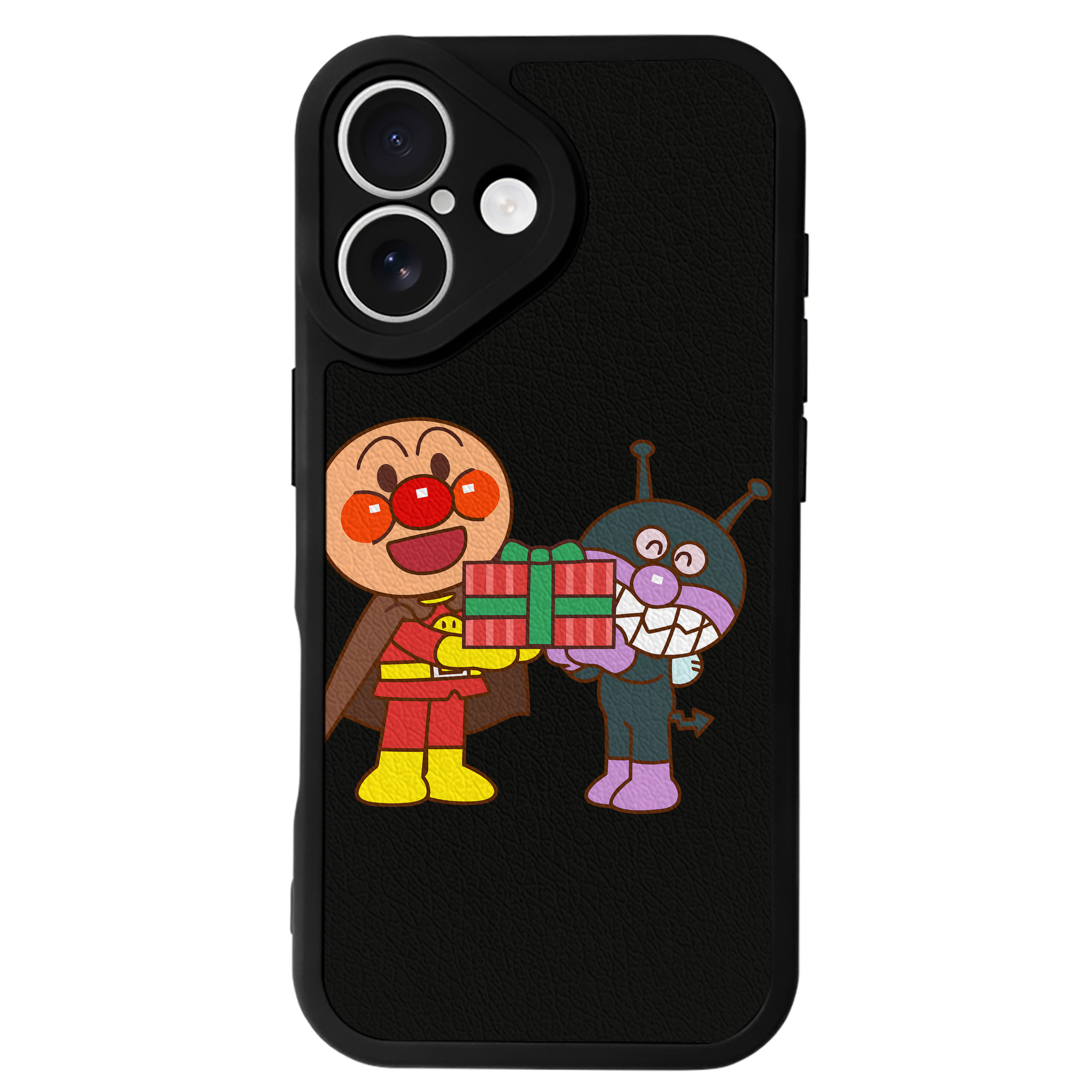 （画像用） アンパンマン Anpanman 【iPhone 16シリーズ対応】シリコンスマホケース（レザー調） 材質：シリコン